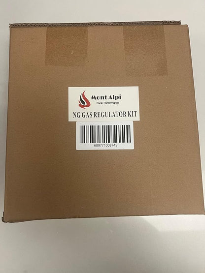 Mont Alpi Liquid Propane to Natural Gas Grill Conversion Kit with Regulator & 10 Foot Hose for MAi400 / MAi805 / MAi400-D / MAi805-D / MAi400-BSS / MAi805-BSS Original Deluxe and Black Series - MANGK