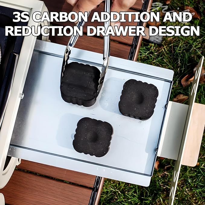Portable Charcoal Grill for Outdoor BBQ, Twin-Sided Cooking, Compact Oil Drum Barbecue, for Camping, Festivals, Picnics & Tailgating. (Black)