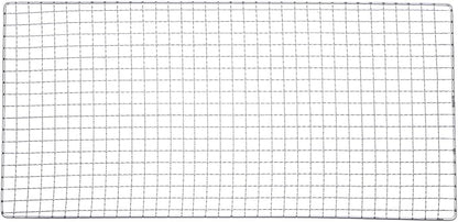 HARFINGTON Square BBQ Grill Net 29.5x50cm Electroplated Stainless Steel Barbecue Mesh Mat for Baking Smoking Charcoal Grilling Roasting