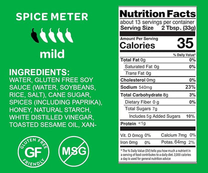 Mr Bing Sweet & Spicy Chili Crisp BBQ Sauce, 14.75 oz, Marinade Dip and Stir-Fry Sauce, Made in USA, Gluten-Free, MSG Free (Pack of 1) (Sweet & Tangy Mild Chili Crisp BBQ)