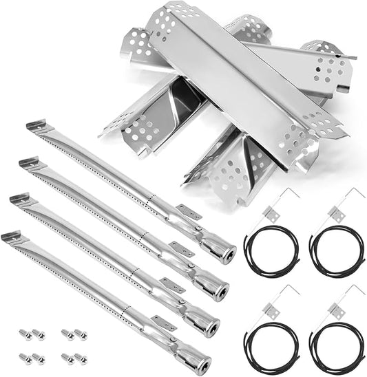 Grill Replacement Parts for Nexgrill 720-0830H 720-0888 720-0888N 720-0783E 720-0864M Stainless Steel Heat Shield Plate, Grill Burner Igniter Kit For Home Depot Nexgrill 4 Burner Replace 720-0830H