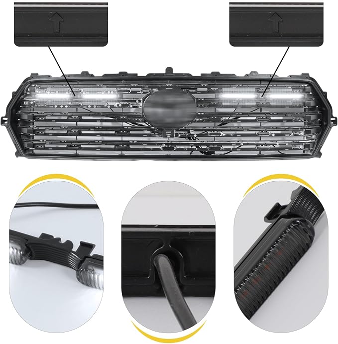 White Led Grills Lights for 2024 2025 2026 Toyota Tacoma Limited | amber ,white ,RGB 2025 2026 tacoma limited grille light assembly