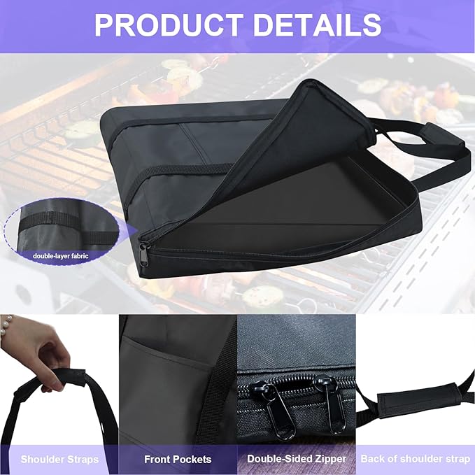 Small griddle carry bag 17inch griddle storge bag 600D heavy duty waterproof bag 17”*15”*2”