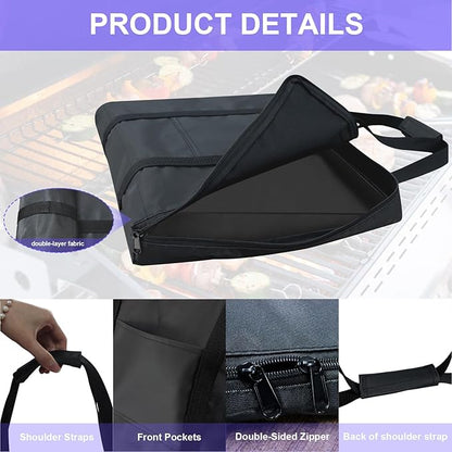 Small griddle carry bag 17inch griddle storge bag 600D heavy duty waterproof bag 17”*15”*2”