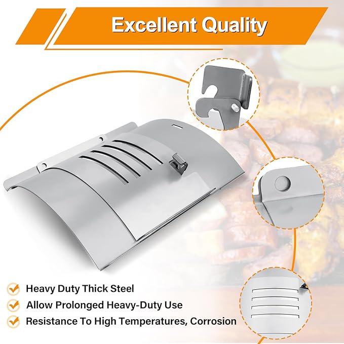 Flame Broiler Kit for Pit Boss Pro Series II Tabletop Portable 150 Pellet Grills with Slide Cover and Bottom, Heat Diffuser Replacement Parts 31971 for Pit Boss Mahogany PB150PPS Table Top Grill