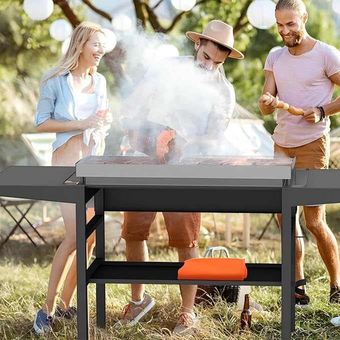 GrillChef Silicone Griddle Cover Mat for Blackstone 36 Inch, Full Wrap-Around Flat Top Cover, Heavy Duty Food-Grade Grill Buddy Mats, All Season Griddle Top Protective for Grill Accessories