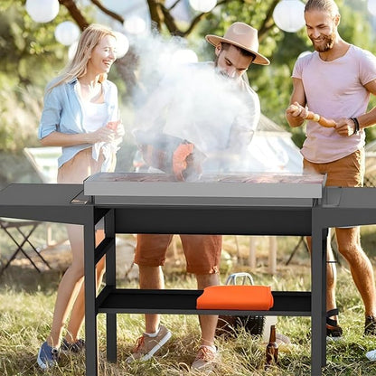GrillChef Silicone Griddle Cover Mat for Blackstone 36 Inch, Full Wrap-Around Flat Top Cover, Heavy Duty Food-Grade Grill Buddy Mats, All Season Griddle Top Protective for Grill Accessories