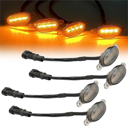 1pc Universal Car Front LED Grille Light Amber Grill Daytime Running Light LED Eagle Eye Lamp for Off-Road SUV Truck 12V