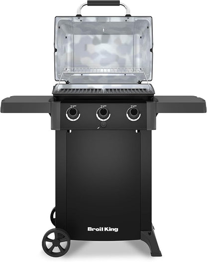 Broil King 814954 Gem 310 Shadow 3-Burner Propane Gas Grill in Black