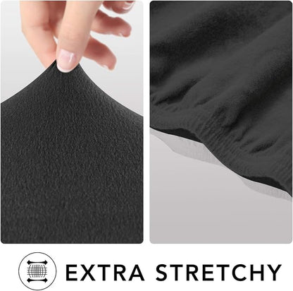 PureFit Stretch Couch Covers for Sofa Large Sofa Slipcovers Dark Gray | 1-Piece Spandex Couch cover Soft Couch protector, Sofa cover Washable with Non Skid Foam and Elastic Bottom for Kids, Dogs