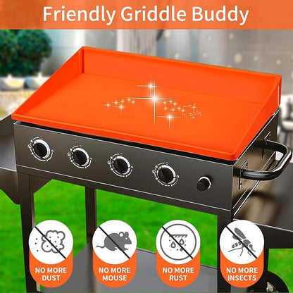Snuggery 29 Inch Silicone Griddle Mat for Blackstone Griddle – Full Edge Waterproof Grill Lid Pad, Dust & Rust Protection, Food Grade Heavy Duty BBQ Cover for Outdoor Flat Top Grill