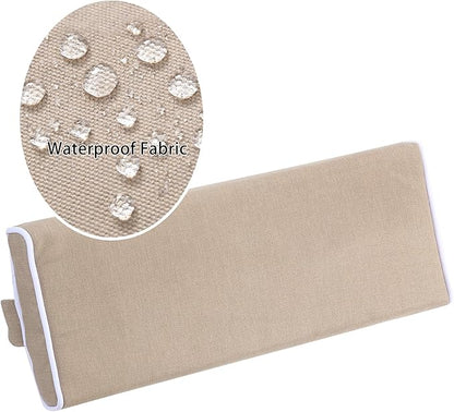 Enipate Outdoor Chaise Lounge Head Pillow, Pack of 2 Water Resistant Headrest Pillows with Elastic Band for Pool Patio Chairs