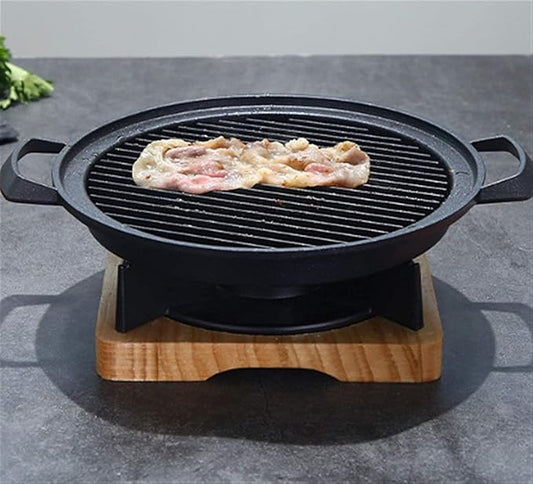 Barbecue Charcoal Grill Mini Grill Round with Desktop Portable Barbecue Outdoor Indoor Barbecue Charcoal Grill Mini 7inch Yakiniku Grill Nonstick Grill