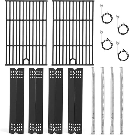 Criditpid Grill Replacement Parts for Nexgrill 720-0925P 720-0925, Cast Iron Grill Grates, Heat Plates Shields, Burner Tubes & Igniter Kit for Nexgrill 720-0925P 4 Burner Gas Grill.