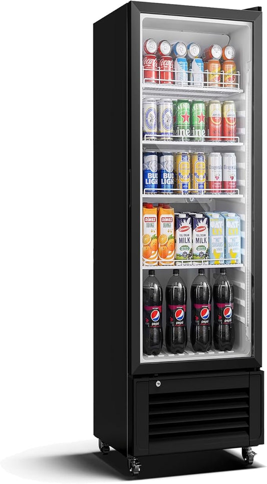 BODEGACOOLER Commercial Beverage Refrigerator, 264 cans & 120 Bottles Display Fridge, Soft LED Light & Automatic Defrost, Commercial Merchandiser Refrigerators,For Office,Home,Garage,Gym,Shop,Man cave