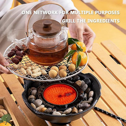 Electric Tea Cooker, Electric Ceramic Stove Roasting Tea Tea Maker, Portable Stove Burner for Cooking Camping,A
