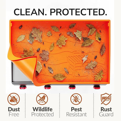 28" Silicone Griddle Mat for Blackstone, Upgraded Full-Coverage Griddle Protector for Flat Top Grill, Heavy Duty Food-Grade Silicone Grill Mat, Protective Griddle Cover for Dirt, Rust & Debris