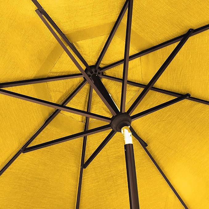 EliteShade USA 10-Year-Non-Fading 10Ft Market Patio Umbrella, UPF 50+ UV Protection Performance Sun Umbrella, Heavy Duty Commercial Grade Outdoor Table Umbrella with Crank & Tilt, Windproof Vented Top for Garden, Pool, Deck and Outdoor Playsets, Sunflo...