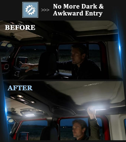Grill Lights & Grab Handle Lights Combo for Jeep Wrangler JL 2018-2023