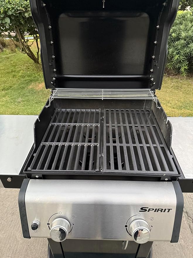 7637 Spirit II Grill Grates for Weber Spirit 2 Grill Parts GS4 Spirit II/I 200 SER E210 S210 E220,Webber Spirit 200/300(2025 Y) Replacement for Weber Grill Grate 7849 67022 69800 69799 Cast Iron 17.5"