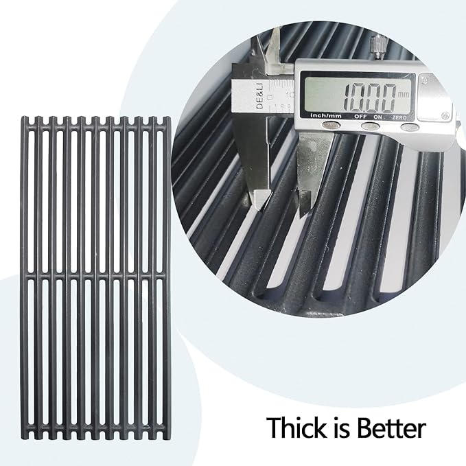 Hongso 17 Inch Cast Iron Grill Grates for Charbroil 463242516 463242515 463355220 463367016 463243016 463342620 Commercial and Signature Series Tru-Infrared 3 Burner Models with G466-0025-W1A