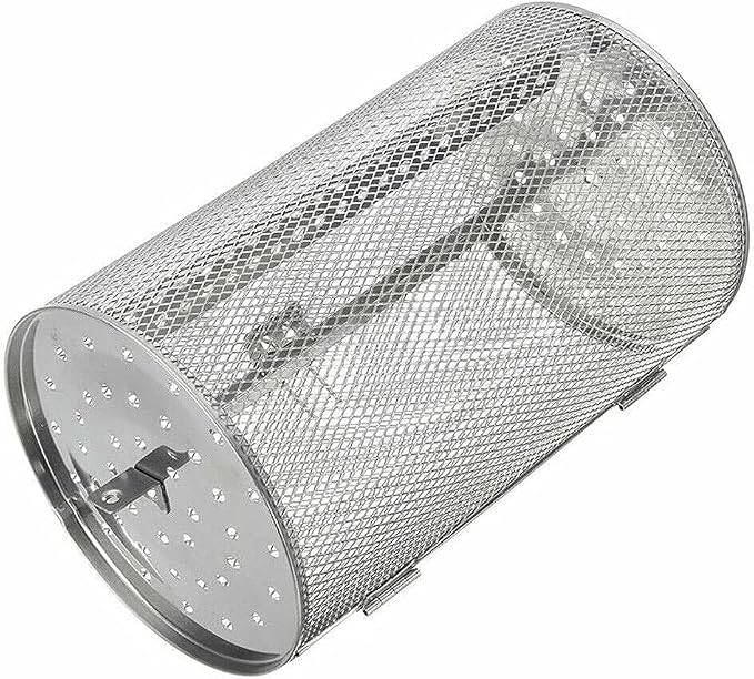 12x23cm Stainless Steel Rotisserie Grill Roaster Drum Dried Baking Coffee Bean Nut Oven Basket BBQ Grill Cage Kit
