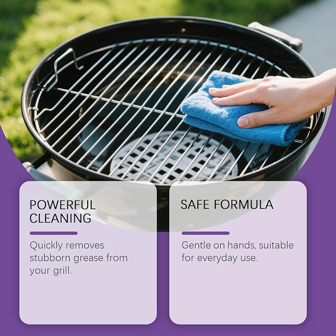 Fast Acting Heavy Duty Grill Degreaser Spray, Remove It-All Grill Cleaner & Degreaser Spray, Removes Carbon Deposits, Food Residue & Smoky Stains, 4 Fl Oz, Spray Bottle