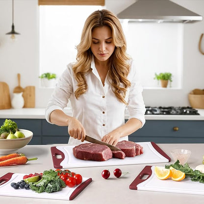 Extra Large Cutting Board with Non Slip Edges and Over Sink Butcher Block Chopping Board Nice Solid Thick Juice Groove Big Xl xlarge Best Hardwood Kitchen Counter Organic Meat BBQ Kit Dishwasher Safe