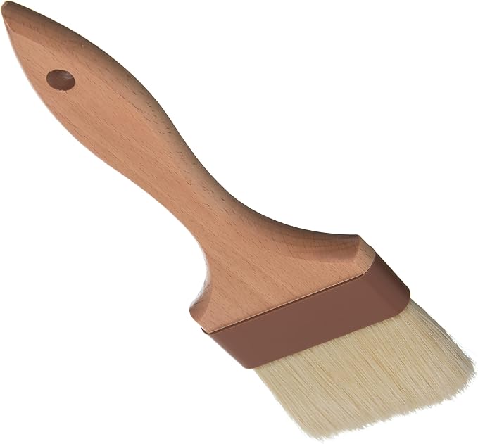 SPARTA Kitchen Basting Brush – 4037600 Basting Brush for Cooking Flat Boar Bristle Brush, Hardwood Handle for Kitchens, Restaurants, Catering, High Heat Food Prep, 4in, Pack of 12