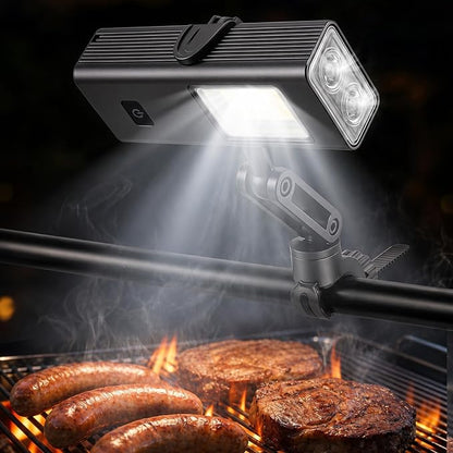 AuntyFey 2 in 1Grill Lights for Outdoor Grill with Flash Light, Magnetic LED Rechargeable Grill Light for Blackstone Griddle Accessories, BBQ Grill Flash Lights for Outdoor Adventure