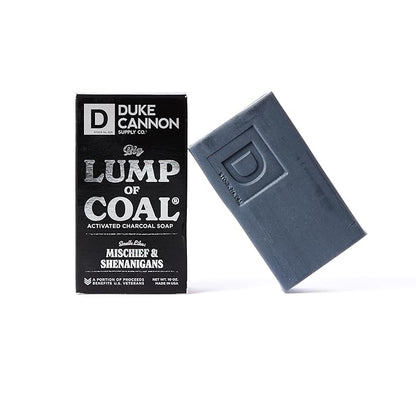 Duke Cannon Scrubber Bundle - Tactical Soap Pouch Holder & Lump of Coal Soap Bar (Bergamot & Black Pepper Scent), Grooming Essentials for Men (2 Piece Set)