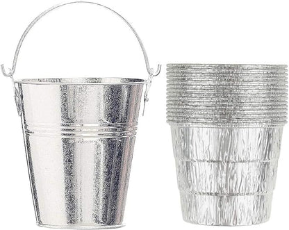Drip Grease Bucket & 15-Pack Liners for Traeger 20/22/34, Pit Boss, etc Pellets Smoke (Silver 15)