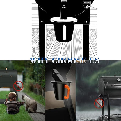 Upgraded Grease Bucket with Lid & 12 Foil Liners for Traeger - Smoker Drip Bucket, Grease Catcher Compatible with Pit Boss, Z Grills, Recteq Pellet Grill Accessories
