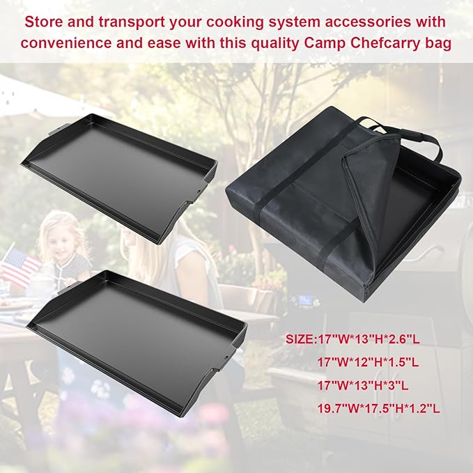 Medium Griddle Bag compatible with Camp Chef Single Burner Griddle - SG30, CGG16, SG14, FG20, MSG20 21''L×19''W ×3''H
