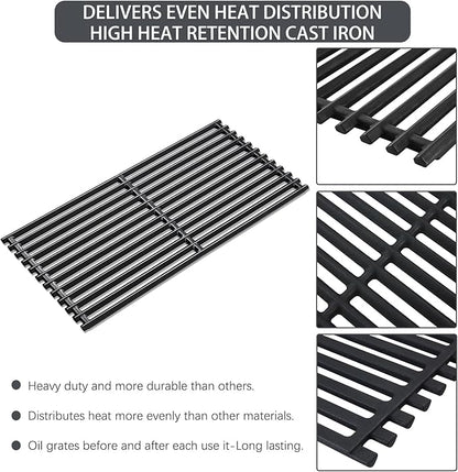 Grill Replacement Parts for Charbroil Grill Grates 463642316 463644220 G369-0030-W2 G469-0005-W1 G460-0500-W1 Cast Iron 17 Inch Cooking Grate char-broil 463675016 nexgrill Evolution 720-0864 720-0864m