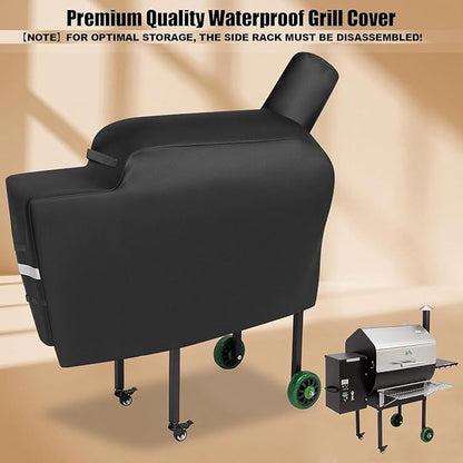 QuliMetal DB Grill Cover for Green Mountain Grills Pellet (Daniel Boone) - 600D Anti-UV & Waterproof,Heavy Duty Patio BBQ Grill Cover, 53.5 x 19.7 x 25 Inches