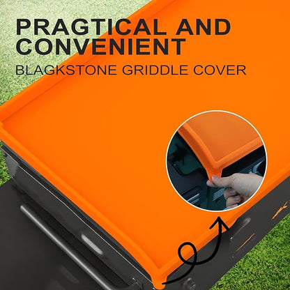 28in Premium Silicone Griddle Cover Mat for Blackstone Griddle 28 Inch - Hermetic Protection from Rust & Debris All Year, Fits All Blackstone 36 Inch Models - Food Grade Silicone(Orange)