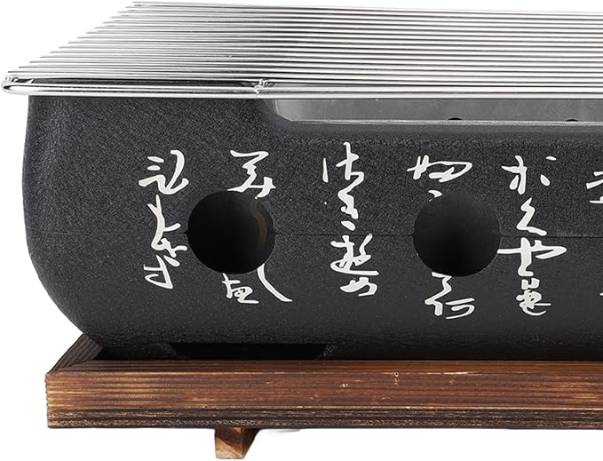 Tyenaza Japanese Style BBQ Grill Stove Portable Compact Efficient Charcoal Barbecue Accessories for Outdoor Camping Events (XL)