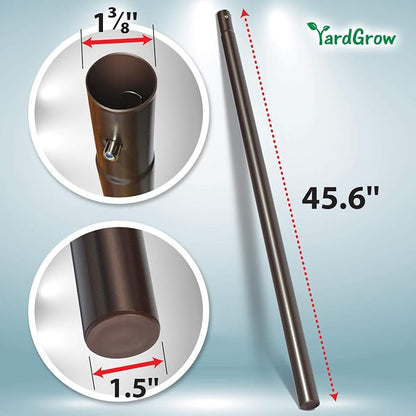 YardGrow Replacement Umbrella Lower Pole for Patio Umbrella, with Bullet Buckle, with bullet buckle