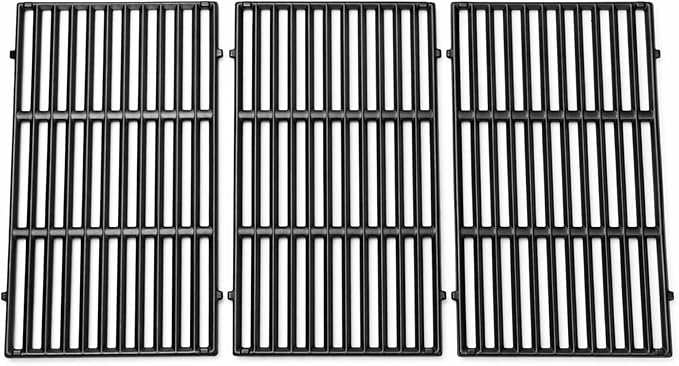 18.75"×11.12" Cast Iron Grill Grates - 66089 66097 Replacement Cooking Grids for Weber Genesis II/LX 400 Series (E/S-410 · 415 · 435, LX E/S-440)