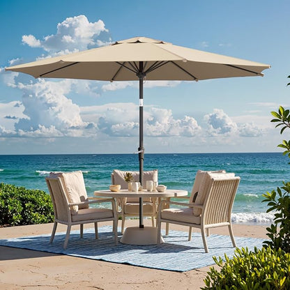 Outdoor Patio Umbrella, 8 Ribs Market Table Umbrella