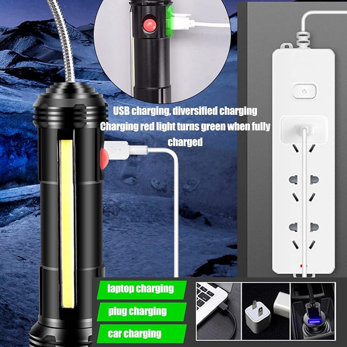 Magnetic Barbecue Grill Lights, LED Work Lamps with Flexible Gooseneck and Side Lamp BBQ Grill Accessories for Outdoor