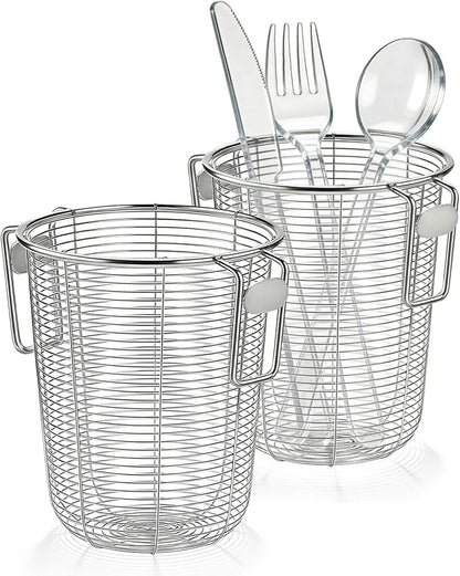 Griddle Caddy for Blackstone Prep Cart, Space Saving Organizer for Weber & Traeger Grill Cart, Tool Holder & Condiment Storage with 2-Handles for Grill Accessories, 2 Pack (Large)