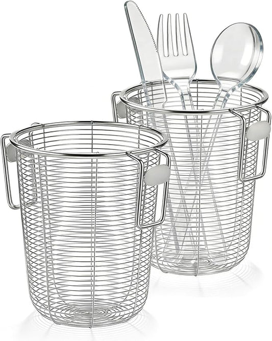 Griddle Caddy for Blackstone Prep Cart, Space Saving Organizer for Weber & Traeger Grill Cart, Tool Holder & Condiment Storage with 2-Handles for Grill Accessories, 2 Pack (Medium)