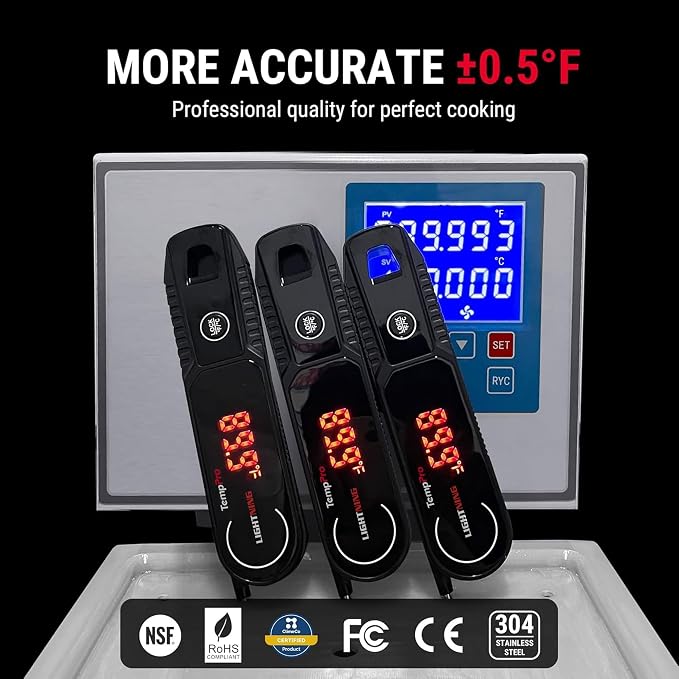 TempPro TempSwift 1 Sec Instant Read Meat Thermometer Digital | Kitchen Food Thermometer with 180° Rotating Display, IP67 Waterproof Cooking Thermometers for Deep Fry Smoker Grill BBQ