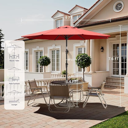 Outdoor Patio Umbrella, 8 Ribs Market Table Umbrella