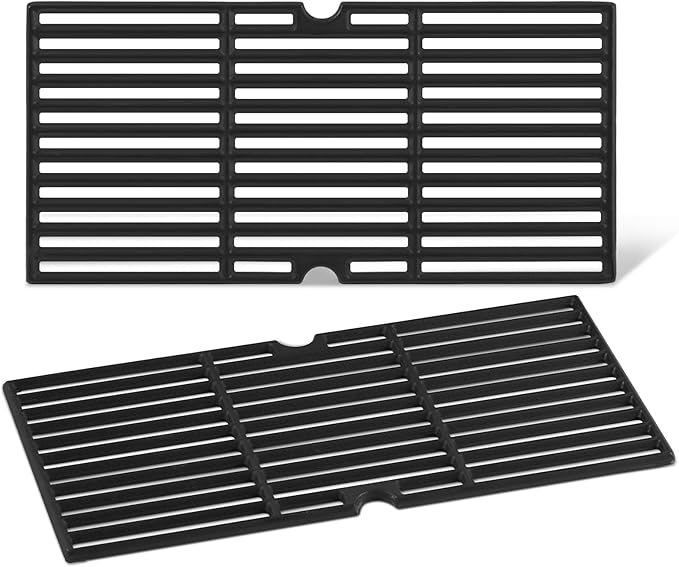 17 Inch Grates G460-0500-W1 463645015 Grill Replacement Parts for Charbroil Grill Grate 463633316 G517-0014-W1 463672416 463642116 463251414 463622515 463672016 463650413 Cast Iron Cooking Grates 2Pcs