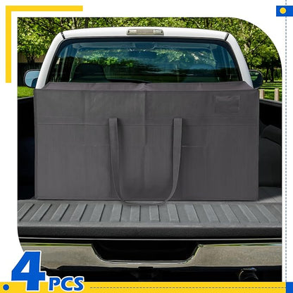 4 Pcs 66 Gallon Extra Large Moving Bags Heavy Duty Storage Bag with Strong Zipper Handle Foldable XXL Jumbo Storage Tote Packing Moving Box for College Dorm Travel Cloth Duffle (Gray)