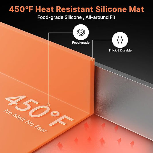 36" Silicone Griddle Cover for Blackstone and 16" Griddle Tools Mat for Blackstone,Food Grade Silicone Mat |Thick & Heavy-Duty Full Wrap-Around Protection | Anti-Dirt & Rust (36 inches + 16 inches)