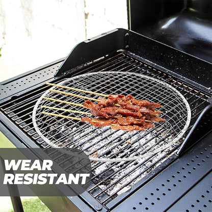 Kichvoe 13 Inch Disposable Round Bbq Grill Net Non-Stick Mesh Cooking Grate for Outdoor Camping Fire Pit Grilling Meat Vegetables Fish Skewers